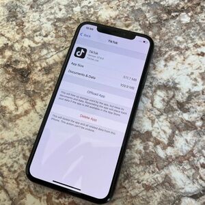 iPhone X with TikTok App